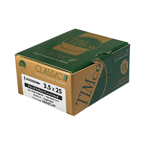 TIMCO Classic Multi-Purpose Countersunk Gold Woodscrews — Box (Part 1)