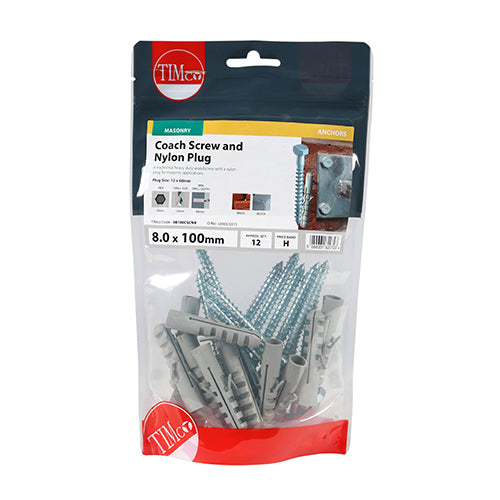 TIMCO Coach Screws Hex Head Silver