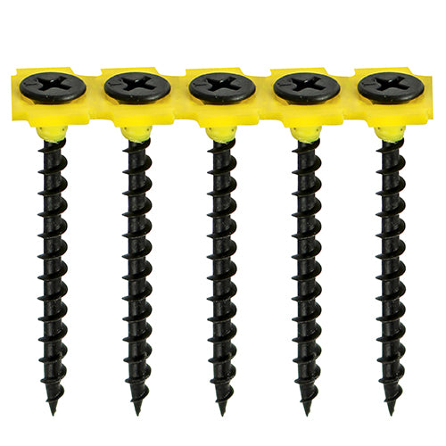 TIMCO Collated Drywall Coarse Thread Bugle Head Black Screws — Tub