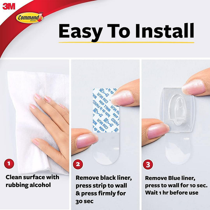 Command Outdoor Clear Mini Hooks 17006H-AW