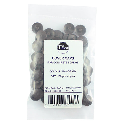 TIMCO Concrete Screw Cover Caps - MAHOGANY