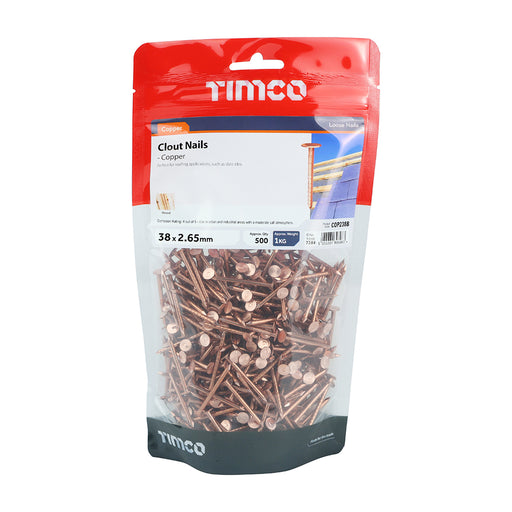 TIMCO Clout Nails Copper — 1kg Bag
