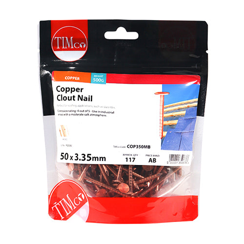 TIMCO Clout Nails Copper — Small Bag