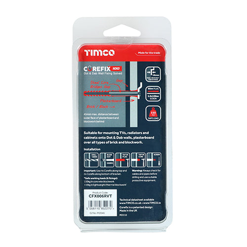 TIMCO Corefix 100 Dot & Dab Wall Fixing