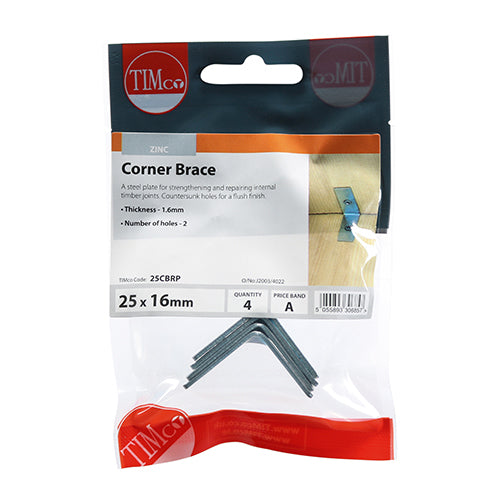 TIMCO Corner Braces Silver — Trade Pack
