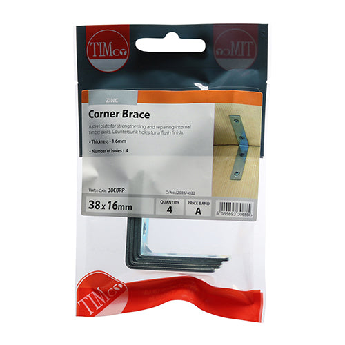 TIMCO Corner Braces Silver — Trade Pack