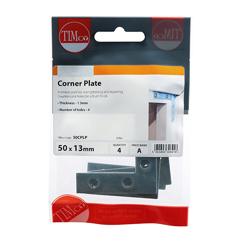 TIMCO Corner Plates Silver — Trade Pack