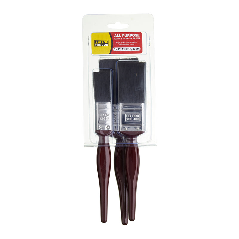 Fit For The Job 3pc Paint Brush Set