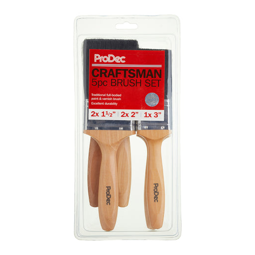 ProDec 5pc Craftsman Paint Brush Set