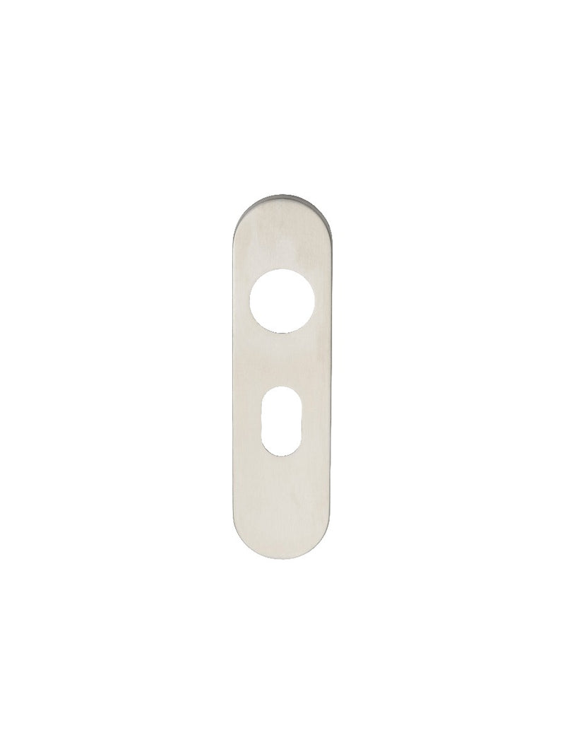 Radius Coverplate To Suit Cslp - Pair - Oval 48.5Mm C/C - Satin Stainless Steel
