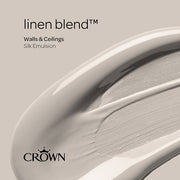 Crown Walls & Ceilings Silk Emulsion Paint Linen Blend - 2.5L