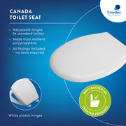 Croydex Canada Plastic Toilet Seat with Adjustable Hinges