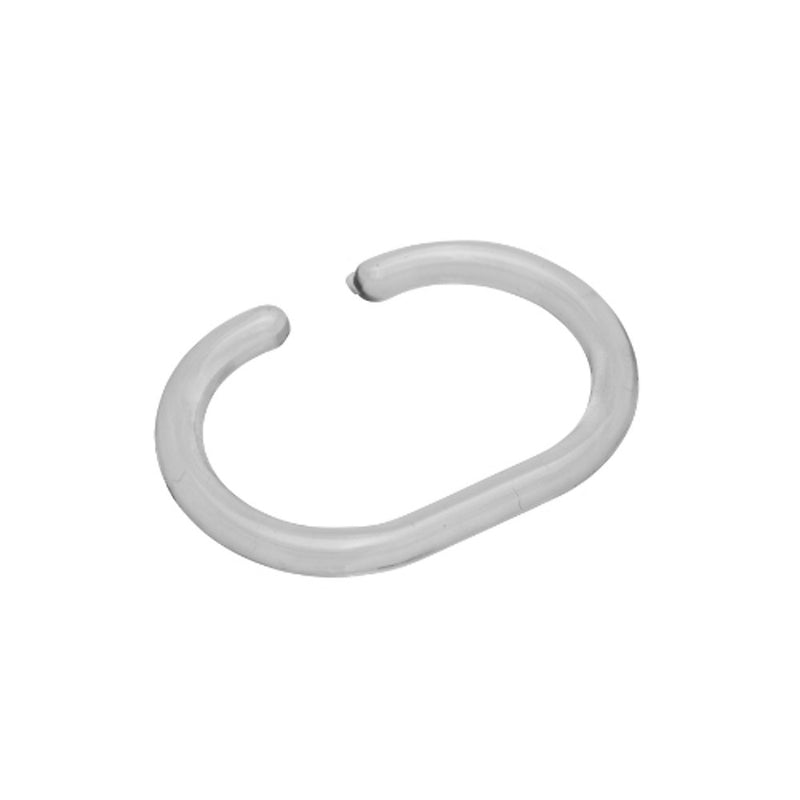 Croydex Clear C Shaped Curtain Ring - Pack of 12, Standard
