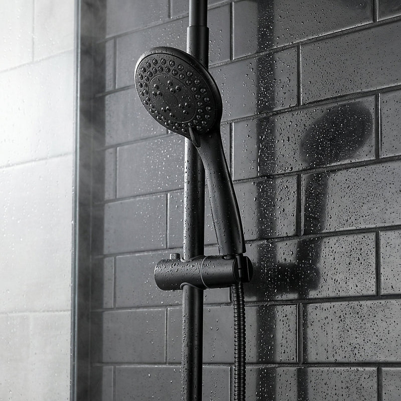 Croydex Nero Matt Black Shower Head with 3 Spray Patterns