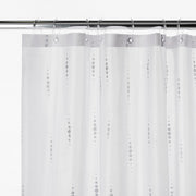 Croydex Silver Dotty Textile Shower Curtain