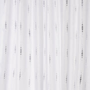 Croydex Silver Dotty Textile Shower Curtain