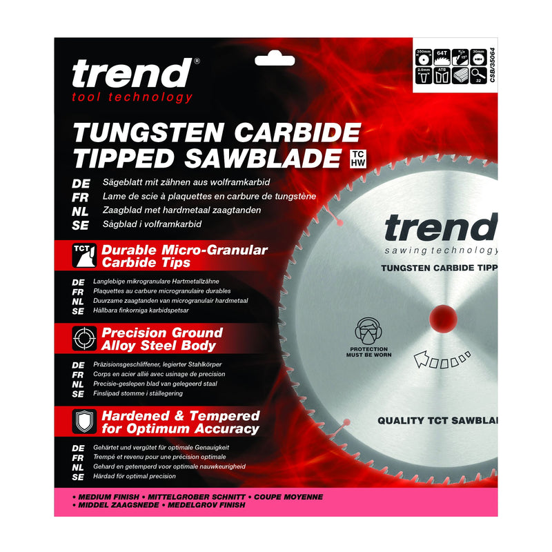 Trend CSB/35064 Circular Saw Blade 350mm 64T