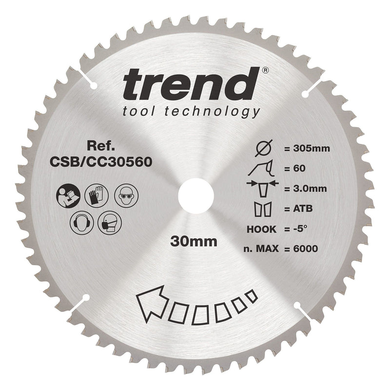 CSB/CC30560 - Trend Wood Mitre Saw Blade 305mm x 30mm x 60T
