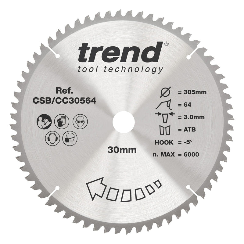 Trend Mitre Saw Blade 305mm 64T Professional