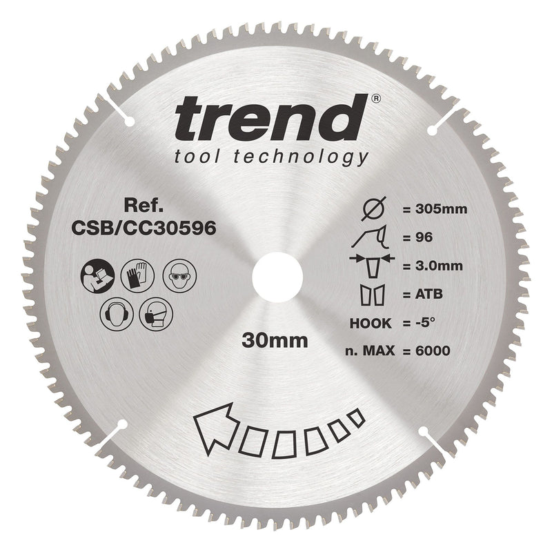 Trend Mitre Saw Blade 305mm 96T Professional Quality