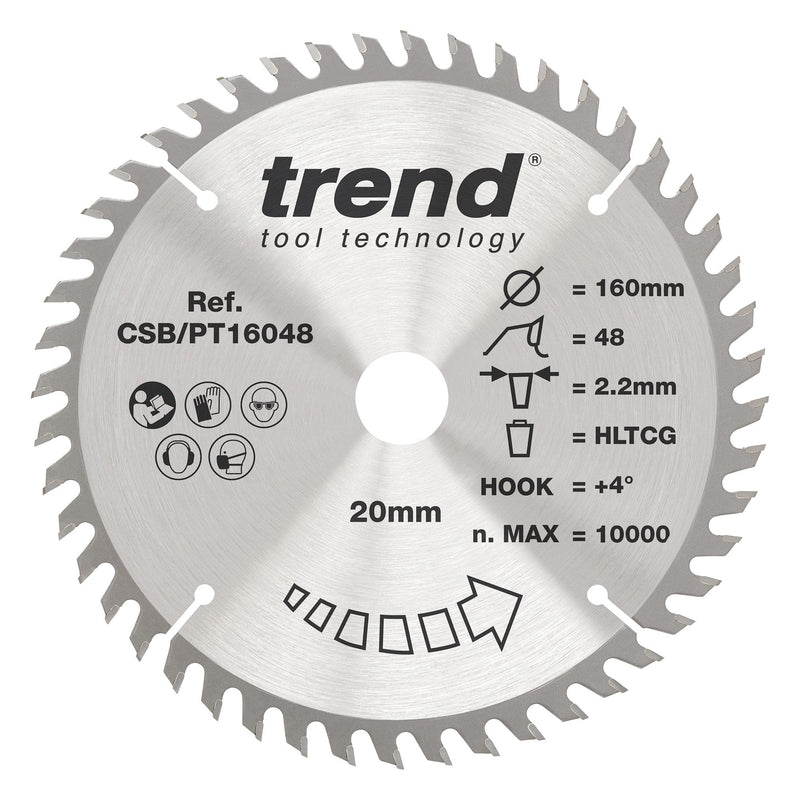 CSB/PT16048 - Trend Laminate/HPL Circular Saw Blade 160mm x 20mm x 48T