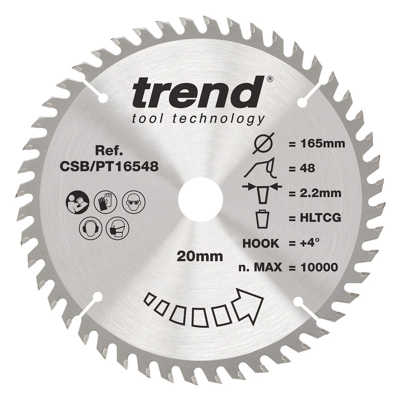 Trend Circular Saw Blade 165mm 48T