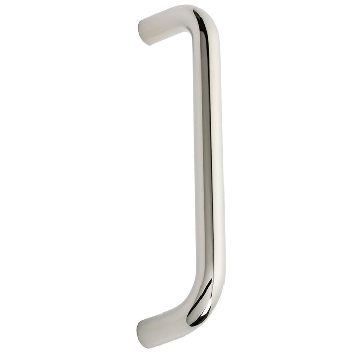 19Mm Dia. D Pull Handle - 225Mm C/C - Bolt Through Fixing - Bright Stainless Steel
