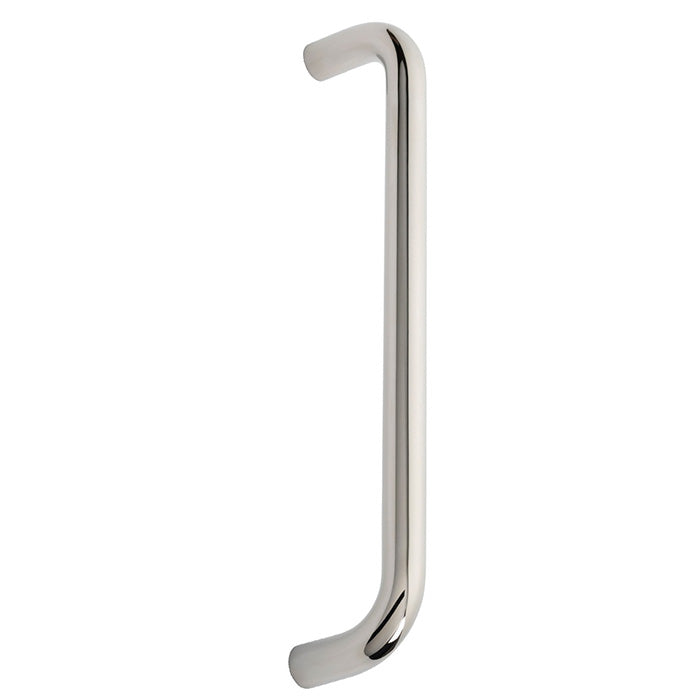 19Mm Dia. D Pull Handle - 300Mm C/C - Bolt Through Fixing - Bright Stainless Steel