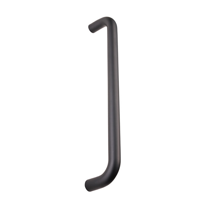 19Mm Dia. D Pull Handle - 300Mm C/C - Bolt Through Fixing - Matt Black