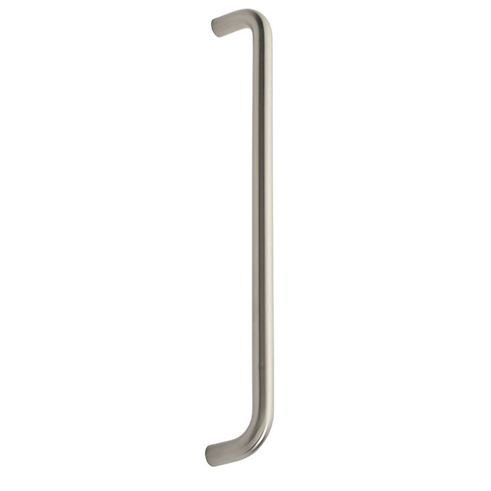 19Mm Dia. D Pull Handle - 425Mm C/C - Bolt Through Fixing - Satin Stainless Steel