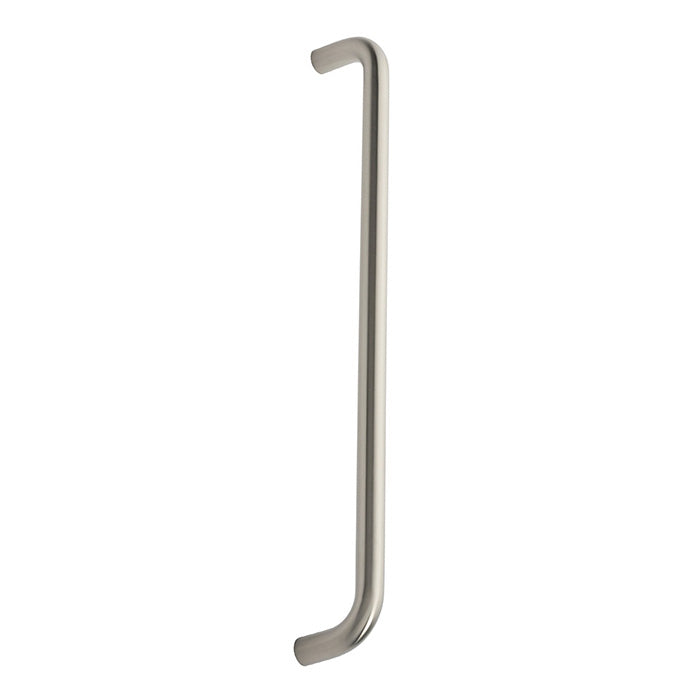 19Mm Dia. D Pull Handle - 450Mm C/C - Bolt Through Fixing - Bright Stainless Steel