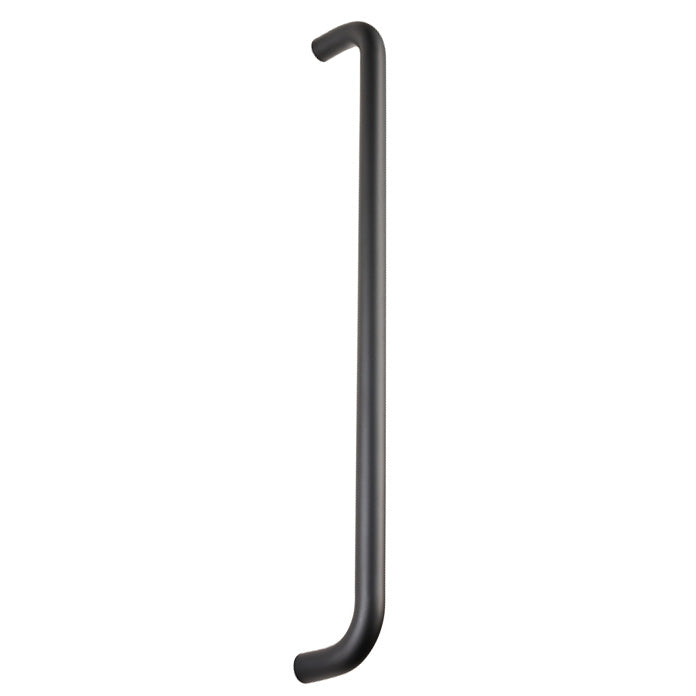 19Mm Dia. D Pull Handle - 450Mm C/C - Bolt Through Fixing - Matt Black