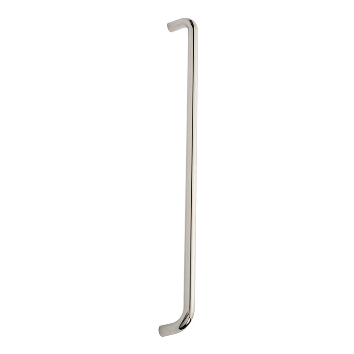 19Mm Dia. D Pull Handle - 600Mm C/C - Bolt Through Fixing - Bright Stainless Steel