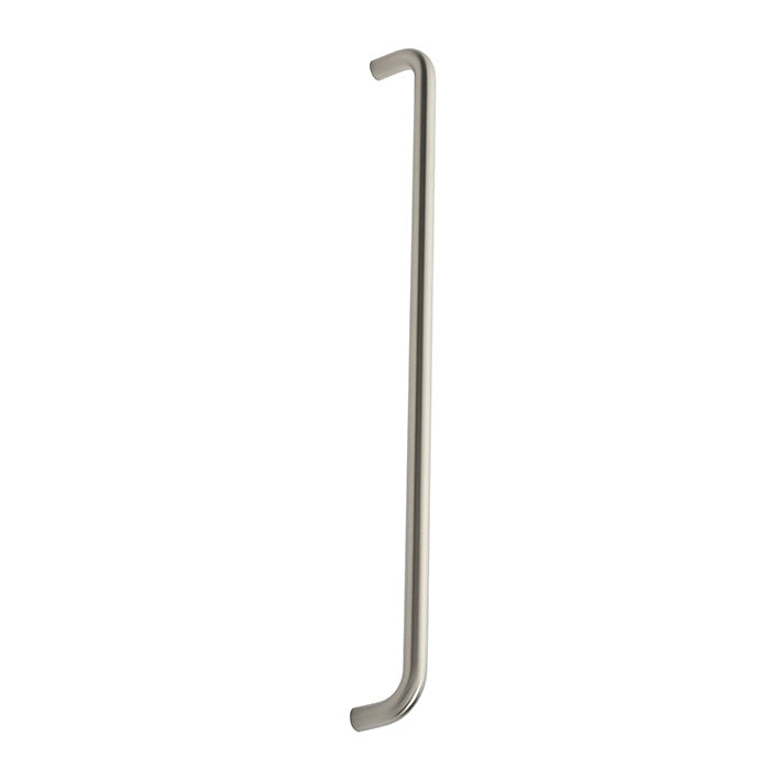19Mm Dia. D Pull Handle - 600Mm C/C - Bolt Through Fixing - Satin Stainless Steel