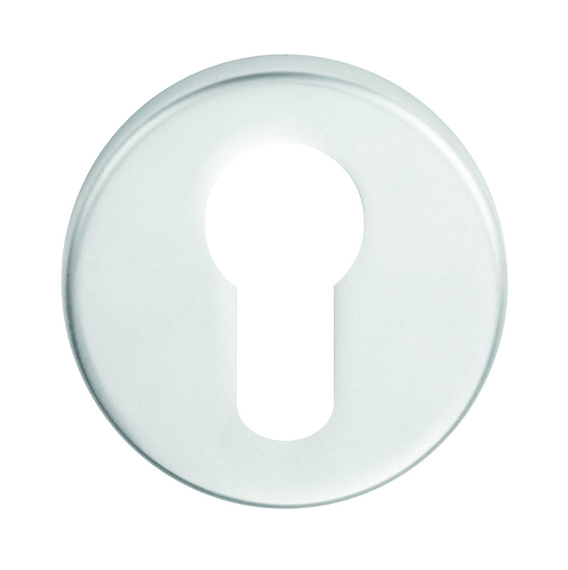 Escutcheon - Euro Profile - Push-On Round Rose - Satin Stainless Steel