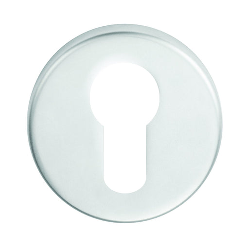 Escutcheon - Euro Profile - Push-On Round Rose - Satin Stainless Steel