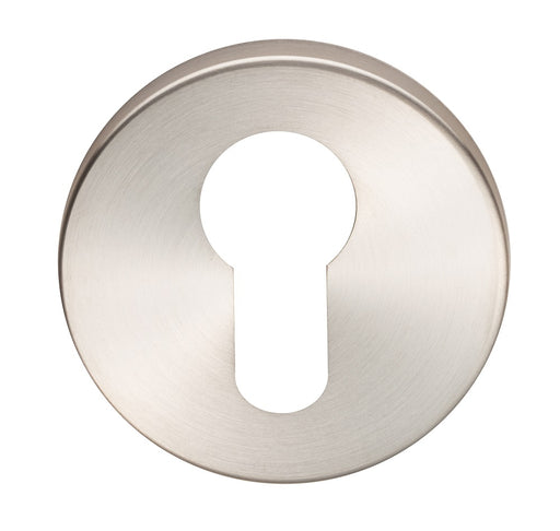 Escutcheon - Euro Profile - Push-On Round Rose - Satin Stainless Steel
