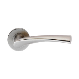 Breeze Lever On Sprung Push-On Round Rose - Satin Stainless Steel