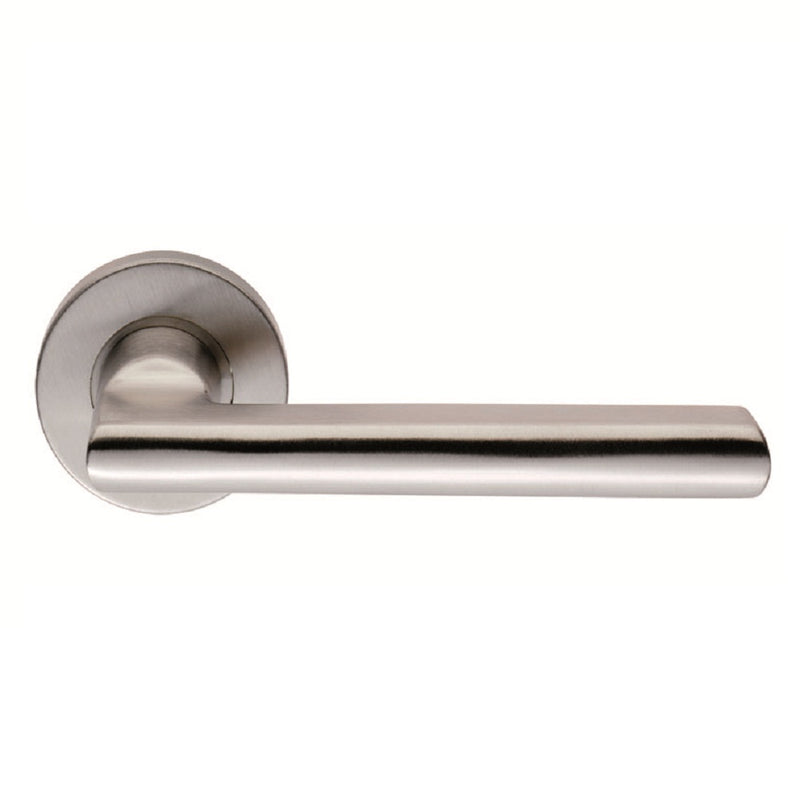 Carlton Lever On Sprung Push-On Round Rose - Satin Stainless Steel