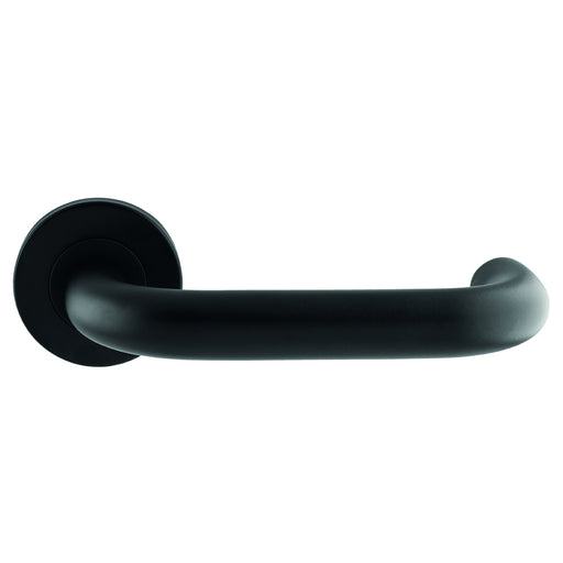 Nera 19Mm Safety Lever On Sprung Push-On Round Rose - Matt Black