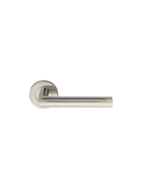 Treviri Mitred Lever On Sprung Push-On Round Rose - Bright Stainless Steel