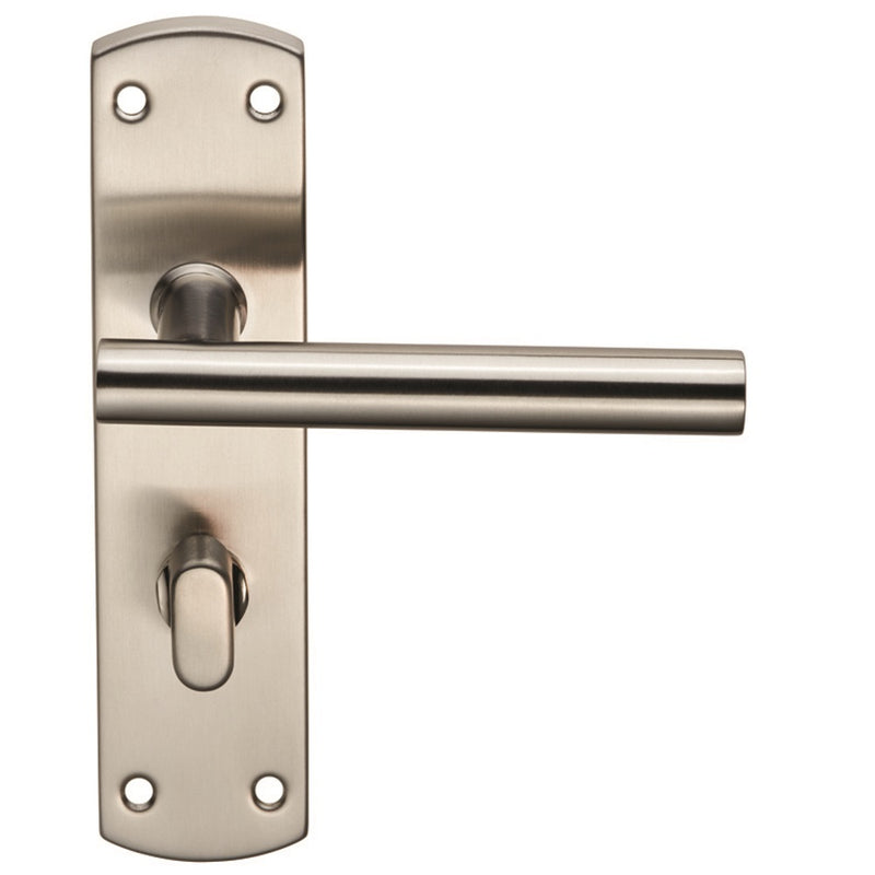 T-Bar Lever On Face-Fix Backplate - Bathroom 57Mm - Satin Stainless Steel