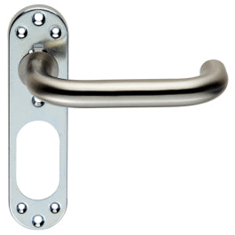 Nera 19Mm Safety Lever On Sprung Inner Backplate - Satin Stainless Steel