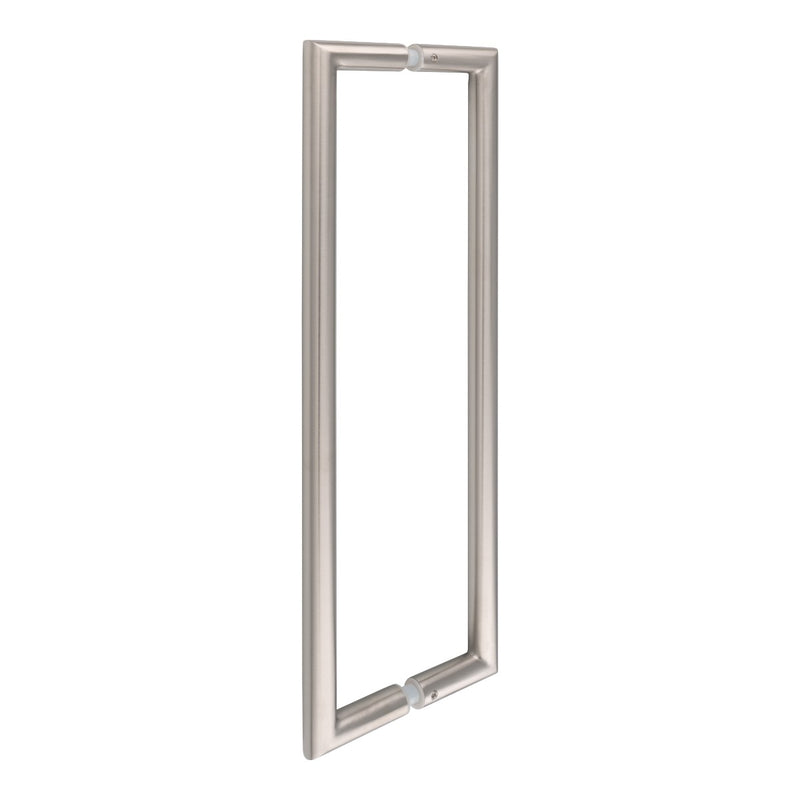 19Mm Dia. Mitred Pull Handle - 425Mm C/C - Back To Back Fixing - Satin Stainless Steel