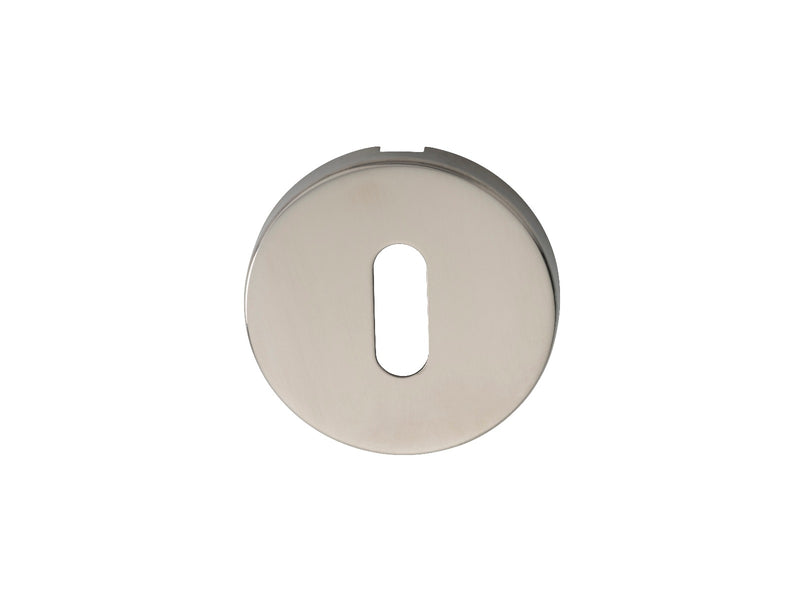 Escutcheon - Lock Profile - Push-On Round Rose - Bright Stainless Steel