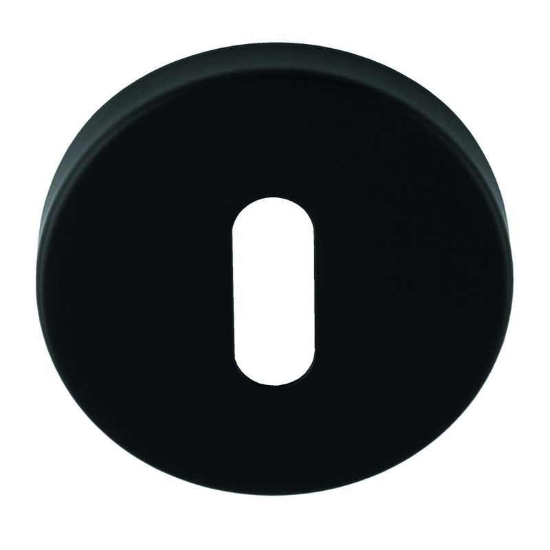 Escutcheon - Lock Profile - Push-On Round Rose - Matt Black