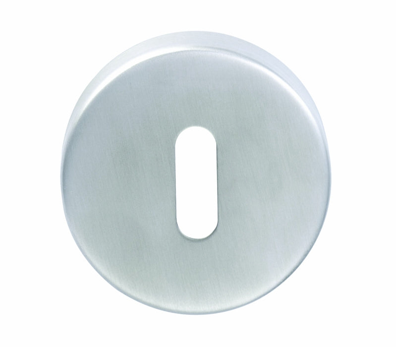 Escutcheon - Lock Profile - Push-On Round Rose - Satin Stainless Steel