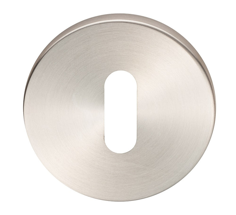 Escutcheon - Lock Profile - Push-On Round Rose - Satin Stainless Steel