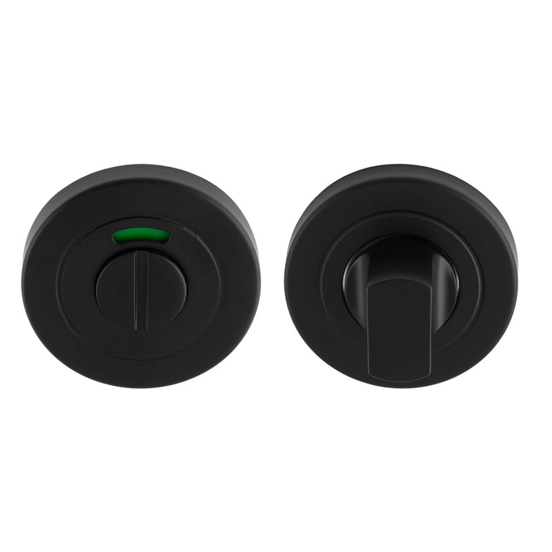 Turn & Release - 5Mm Spindle - Push-On Round Rose - Optional Indicator - Matt Black