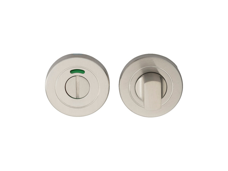 Turn & Release - 5Mm Spindle - Push-On Round Rose - Optional Indicator - Satin Stainless Steel